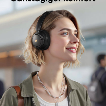 Soundcore by Anker Q30 Bluetooth kõrvaklapid, hübriidne aktiivne mürasummutus, kohandatavad režiimid, kõrglahutusega heli, rakendusepõhine ekvalaiser, 40-tunnine aku tööiga, mugav sobivus, kahe seadme ühendus (must)