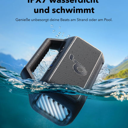 Soundcore by Anker, Boom 2 Outdoor Speaker, 80W, Subwoofer, BassUp 2.0, 24h Battery, IPX7 Waterproof &amp; Floats, LED Light, USB-C, EQ, BT 5.3, Portable Bluetooth Speaker, Camping, Beach, Garden