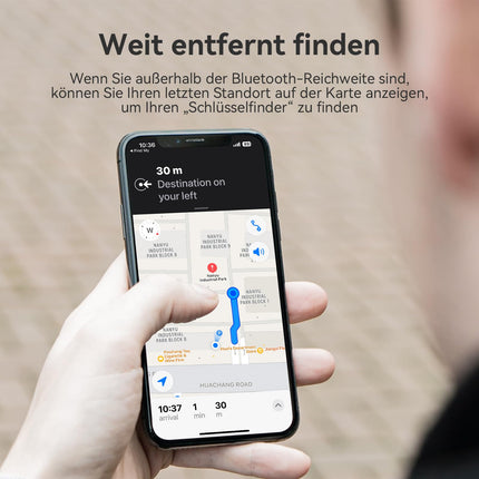 CHZHVAN võtmeleidja nutikas õhusilt, ühildub Apple Find My rakendusega (ainult iOS), Bluetooth-võtmejälgija võtmete, rahakottide, kottide, kohvrite jaoks, IP67 veekindel, vahetatav aku