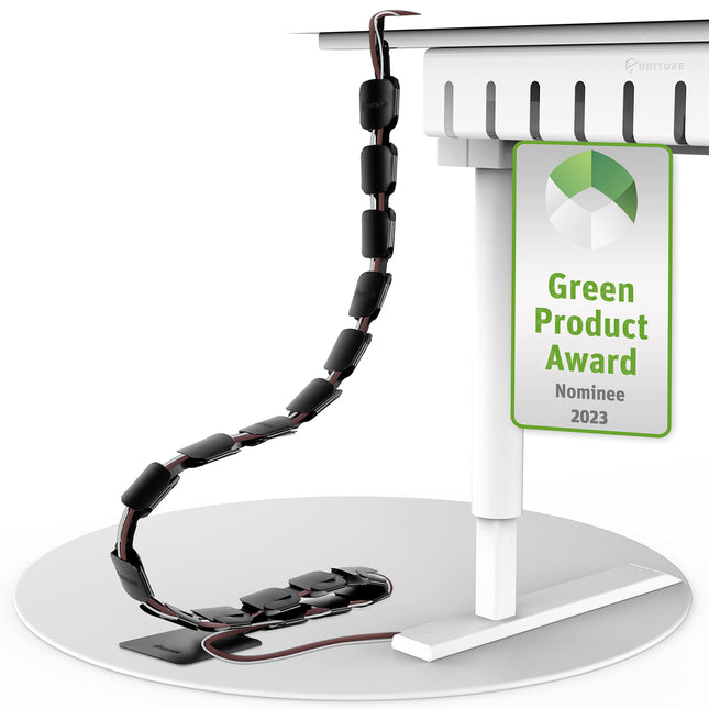 UNITURE® Cable Management Desk [Made in Europe] - Sustainable Flexible Cable Management for Cable Management Desk Height Adjustable - Cable Duct Height Adjustable Desk