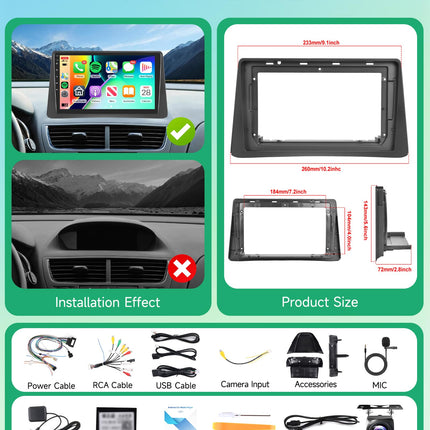 4G+64G Wireless Carplay Android Car Radio 2 Din for Opel Mokka 1 2012-2016/Buick Encore 2013-2015 9 inch Car Radio with Android Auto Navi GPS WiFi Mirror Link Bluetooth FM/RDS/32 EQ/SWC Rear View Camera