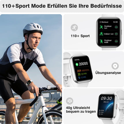 Fitpolo nutikell meestele ja naistele telefonifunktsiooniga (kõnede tegemine/vastuvõtmine), nutikell spordikell enam kui 110 spordirežiimiga, pulsi-/unemonitor, sammulugeja, nutikell Androidile, iOS-ile, Alexa