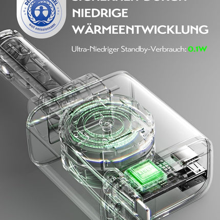 LISEN 4-ühes autolaadija 69W sigaretisüütaja USB-C adapter, telkimistarvikud, autovidinad BMW-le, Audile, Mercedes-Benzile, VW-le, veoautodele ja paljudele teistele, meeste kingitused, autotarvikud iPhone 16 Pro Maxile