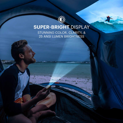 Kodak kaasaskantav üliminiprojektor 75 - HD LED DLP laetav projektor 100 ekraaniga, sisseehitatud kõlariga - HDMI, USB ja Micro SD