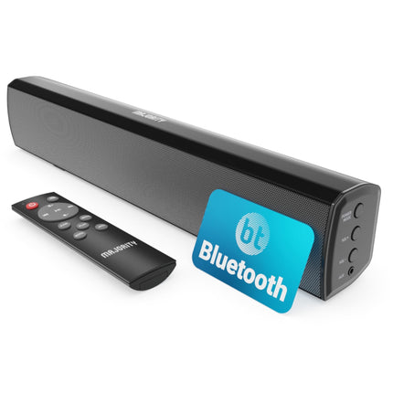 MAJORITY Bowfell heliriba telerile ja arvutile | 50W mini-heliriba Bluetooth 5.0-ga | 2.0 stereokõlarid | USB-taasesitus, AUX ja optiline sisend | Komplektis kaugjuhtimispult (must)