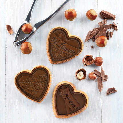 silikomart | CKC06 Silikoonvorm COOKIE LOVE SLIM šokolaadidele, mittenakkuva kattega, 6 šokolaadi, 1 pakk, Easy Choc vorm, 64 x 63 mm, kõrgus 5 mm, maht 51 ml, valmistatud Itaalias
