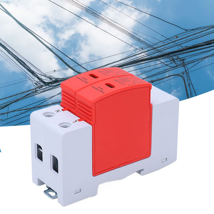 PV ülepingekaitse AC 385V 40-80KA 2P DIN-rööpale kinnitatav piksekaitse pingekaitsepiiriku kaitse T2 ülepingepiirik fotogalvaanilise päikeseenergia ja toiteallika jaoks
