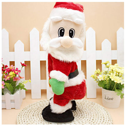 SdeNow Twerking Santa Claus, Hip Shaking Dancing Santa Claus with Music Singing and Animated Christmas Santa Claus for Kids-English Song