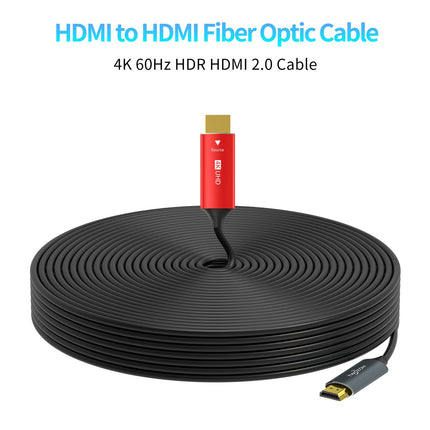 Twozoh HDMI fiiberoptiline kaabel 50M, HDMI optiline kaabel 2.0 4K/60Hz 18Gbps kiire UHD fiiberoptiline HDMI kaabel