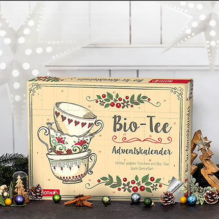 ROTH Tea Advent Calendar 2023 filled with high-quality tea blends, calendar with tea for the pre-Christmas season