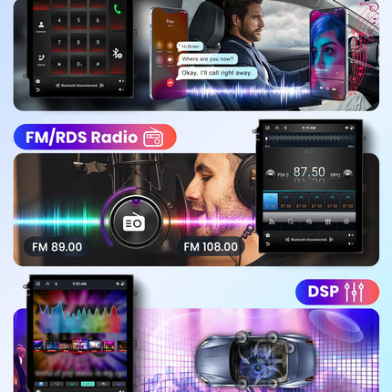 6G+128G 8-tuumaline traadita Carplay Android autoraadio Ford Fiesta MK7 2009-2016 9,7-tollise puutetundliku ekraaniga autoraadio Android Auto GPS navigatsiooniga WiFi Mirror Link Bluetooth FM/RDS/DSP EQ/USB/SWC tahavaatekaamera