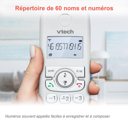 VTech CS1551 Cordless DECT phone with 2 handsets with charger, answering machine, call blocking, caller identification/call waiting, hands-free, display and keypad with