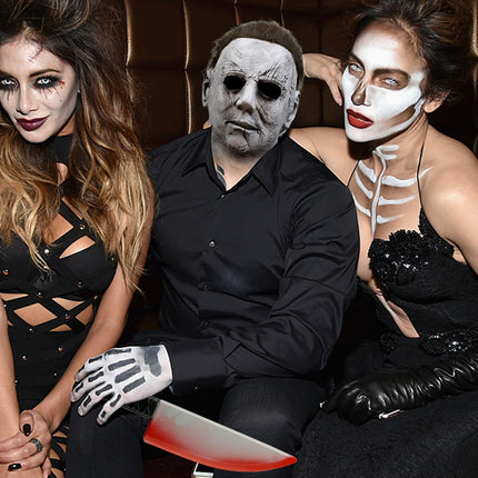 SHOWHEEL Halloween Kills Mask, Latex Horror Killer Masks Scary Cosplay, with Bloody Knife, Full Head Halloween Face Masks, Horror Face, Horror Cosplay Mask for Halloween/Carnival/Theme/Party