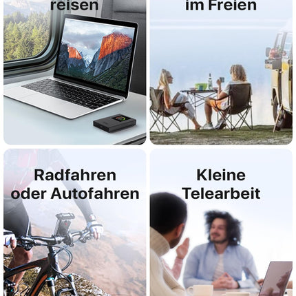 Tenda mobiilne WiFi ruuter LCD-ekraaniga, Wi-Fi 6 kaasaskantav leviala, 2100mAh aku, USB-C port, Plug &amp; Play, WPA3, 4G modem, MiFi, minisuuruses, ühildub lukustamata Nano SIM-kaartidega, MF6