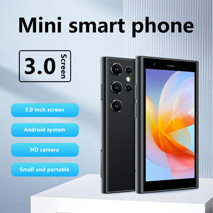 ATEVENSE 4G ülimini nutitelefon, 3,0-tolline HD-ekraan, kahekordne SIM-kaart, 2000 mAh aku, Face ID, lukustamata väike nutitelefon, taskuformaadis lastetelefon, roosa