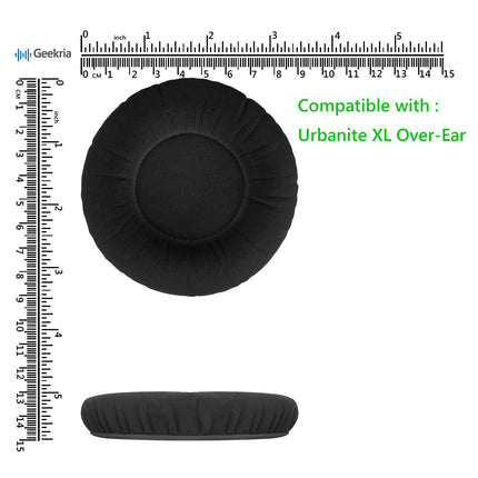 Geekria Comfort Velour vahetuskõrvapadjad Sennheiser Urbanite XL kõrvaklappidele, kõrvapadjad, peakomplekti kõrvapadjad, kõrvaklapid, kate, remondiosad (must)