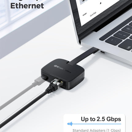 Cable Matters kaasaskantav USB C 2.5 gigabaidine Etherneti adapter 100W laadimisega (2.5g Ethernet USB C adapter) - ühildub MacBook Pro, iPad Pro, XPS ja Surface Pro seadmetega