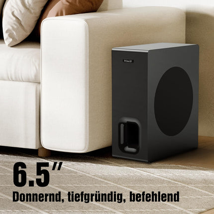 Hiwill 5.1.2-kanaliline Dolby Atmose heliriba telerile, ruumilise heli süsteem telerile, heliriba 6,5-tollise subwooferiga, 2 tagumist ruumilise heli kõlarit, 2 ülespoole suunatud draiverit, Nimbus A512
