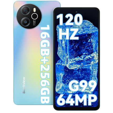 Blackview 2025 Shark 16GB+256GB, Helio G99, 120Hz 2.4K, 64MP, lepinguta nutitelefon, 6.78" FHD+, NFC, 13MP, 5000mAh aku 33W, 4G kahe SIM-kaardiga mobiiltelefonid