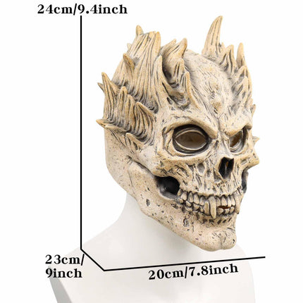 Yearsahrki koljumask - õuduskummituse halloweeni skeleti hirmutavate deemonite maskid - karnevalikostüüm cosplay lateksist rekvisiidid