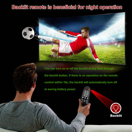 Universal remote control with backlight compatible with LG Smart TVs, suitable as a replacement for TV remote controls - Without voice and pointer functions