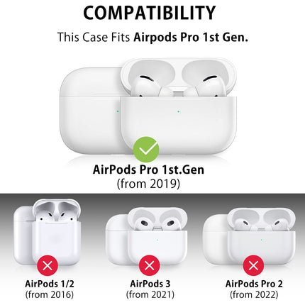 MyGadget kunstnahast ümbris, mis ühildub Apple Airpods Pro 1. põlvkonna kõrvaklappidega - ümbris [Qi-ühilduv] - vastupidav ja põrutuskindel kaitseraud karabiiniga tumepruunis värvitoonis