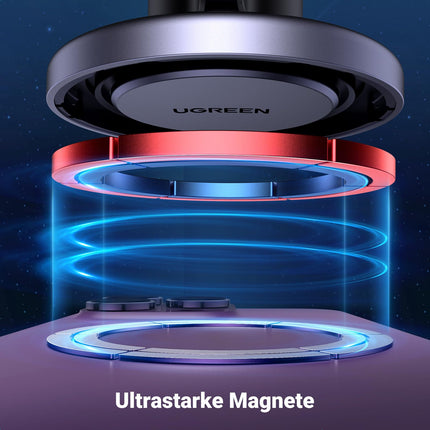 UGREEN autotelefonihoidja magnetilise õhutusavaga MagSafe autokinnitusega 360° pööratav autotelefonihoidja, ühildub iPhone 16/15/14/13/12 Pro Max Mini ja kõigi nutitelefonidega