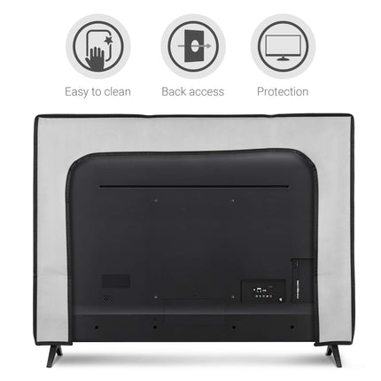 kwmobile 49-50" TV Cover - TV Screen Protector Cover - TV Screen Dust Cover - Cat Meow Grey Black