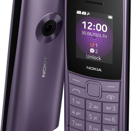 Nokia 110 4G 2023 mobiiltelefon kahe SIM-kaardiga, 1,8-tolline värviline ekraan, kaamera, lilla [Itaalia]