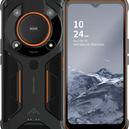 AGM Glory SE õues kasutatav nutitelefon 5G, Snapdragon 480 vastupidav telefon ilma lepinguta, 6,53" FHD+ ekraan Android 11 mobiiltelefon, 6200mAh aku IP68/IP69K veekindel, 8G+128G kahe SIM-kaardiga/NFC/GPS/Touch ID