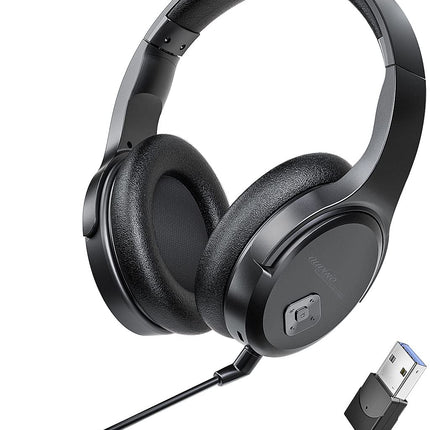 auvisio wireless headphones: Digital wireless headset with detachable microphone, 8-hour battery life, USB (gaming headset, stereo headset, wireless microphone)