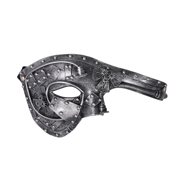 Cupimatchi maskide kostüüm meeste maskeraadimask: Maskeraadimask Vintage Steampunk Metal Robot Veneetsia mask Festivali pühadepeokleit meestele