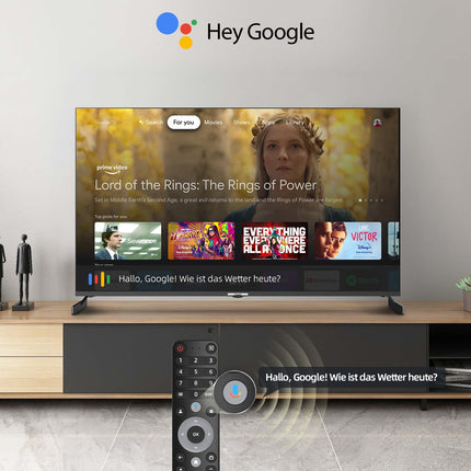 CHIQ 43-tolline QLED 4K nutiteler, Google Home, Netflix, Prime Video, WiFi, Bluetooth 5.0, Dolby Audio, Google Assistant, Chromecast, kolmekordne tuuner, 2024