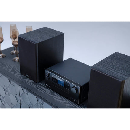 KENWOOD M-925DAB-B - Mikro HiFi-süsteem DAB+, CD, USB, Bluetoothi, 2 x 50 W RMS ja TFT-ekraaniga; Kesköömust