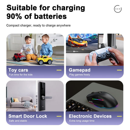 LIMETA 24 pesaga nutikas akulaadija AA AAA universaalne USB-C-tüüpi akulaadija LCD-ekraaniga laetav kiirlaadija laetavad akud Li-Ion LiHv NI-MH NI-Cd
