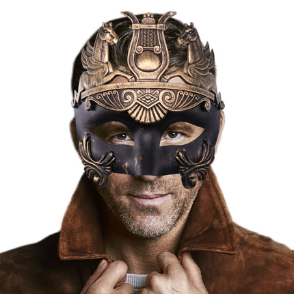 Ubauta maskeraadimask meestele Vintage Roman: Kreeka Rooma gladiaatorile sobiv Halloweeni kostüüm Mardi Gras ball Veneetsia täiskasvanute peo puhastuskostüüm