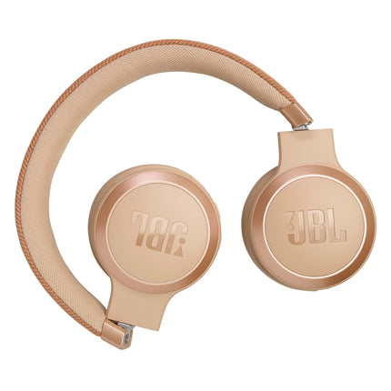 JBL Live 670 NC – Bluetooth-kõrvaklapid adaptiivse mürasummutusega – Juhtmevabad kõrvaklapid JBL Signature Sound ja häälassistendiga – Pikaajaline muusikanauding kuni 65 tundi – Sandstone'i värvi