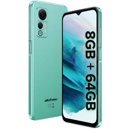 Ulefone Note 14 Pro nutitelefon ilma lepinguta, Android 12 mobiiltelefon 8GB/64GB+128GB(SD) 4500mAh koos 13MP+5MP kaameraga 6,52-tolline HD+ 5Ghz WiFi 3 pesa/Face ID/GPS/FM/suur font 4G kahe SIM-kaardiga roheline