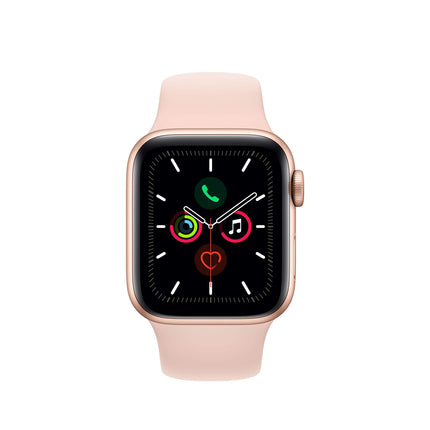 Apple Watch Series 5 (GPS, 40mm) Gold Aluminum Case with Sand Pink Sport Band (Refurbished)