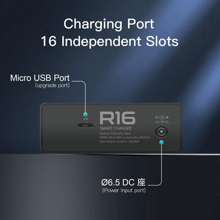 LIMETA 16 pesaga AA AAA akulaadija - universaalne USB Type-C akulaadija LCD-ekraaniga - laetav kiirlaadija Li-Ion LiHv NI-MH NI-Cd akude jaoks