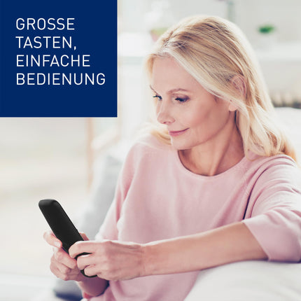 Panasonic KX-TGU110EXB digitaalne juhtmeta telefon, baasjaam ja 1 telefonitoru, LCD-ekraan, suured nupud, lemmikute nupp, kuuldeaparaatidega ühilduv, must