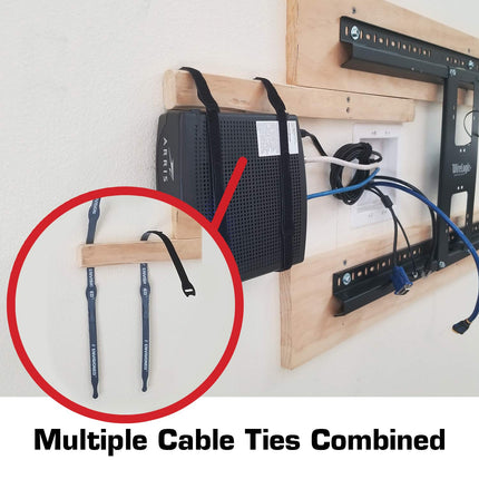 Reusable Cable Ties, 1/2" x 4" for Cable Management and Organization, 30 Count (Black)