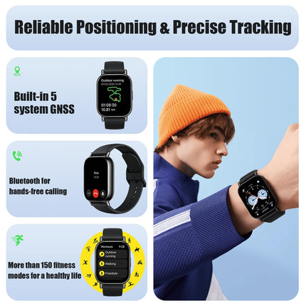 Xiaomi Redmi Watch 5 Lite - 1,96-tolline AMOLED-ekraan, üle 150 treeningrežiimi, pulsimõõtja, Bluetooth-kõned, mürasummutus, täiustatud tervisemonitooring, 18-päevane aku tööiga (must)