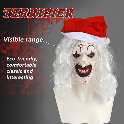 Nezababy Terrifier Clown Mask - Horror Cosplay Evil Scary Festival Accessory - Halloween Costume Party Gadgets (Clown Mask-E)