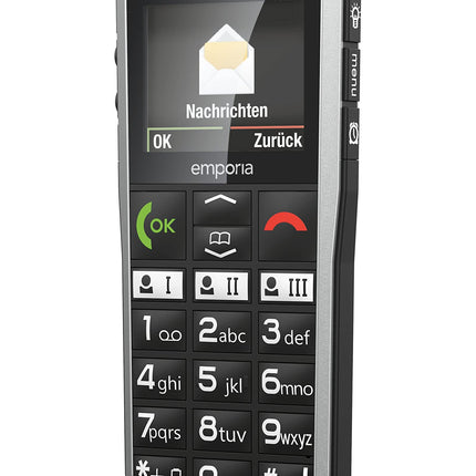 emporiaSIMPLICITY | Seenioride mobiiltelefon | Lepinguvaba nupuvajutusega mobiiltelefon | Hädaabikõne nupuga mobiiltelefon | 2-tolline ekraan | Must
