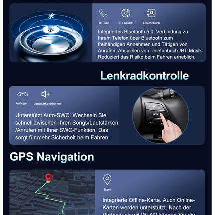 MISONDA 6G+128G Android 14 autoraadio VW Crafter Amarok Van 2017-2021 autole, Android Auto DSP GPS navigatsioon, 10-tolline IPS puuteekraan, Bluetooth 5.0 WiFi, 4G SWC DSP DAB