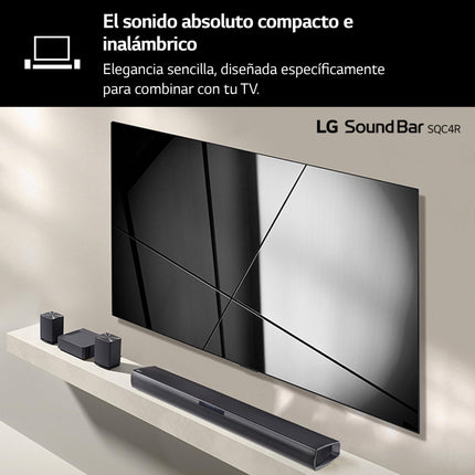LG SQC4R 4.1 heliriba (220W) juhtmevaba subwooferi ja tagumiste kõlaritega (adaptiivne helijuhtimine, Bluetooth), must