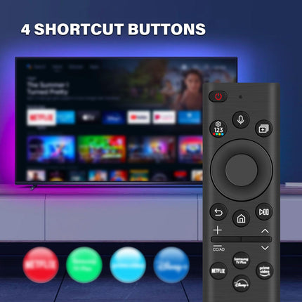 Replacement Remote Control for Samsung, BN59-01385A Solar Charging Voice Remote Control for Samsung Smart TV, Universal for Sam-sung TVs-Remote Controls Compatible with Sam-sung 2021-2023 Neo LED Smart 4K HD TV