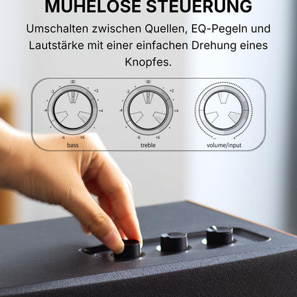 EDIFIER D12 kompaktne stereo kõlarisüsteem (70W) Bluetooth 5.0 ja infrapuna puldiga - ideaalne söögituppa, kööki, töökohale.