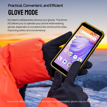 Ulefone Android 13 4G Outdoor Smartphone, Armor X12 – 6GB+32GB, 5.45" IP68 IP69K Rugged Phone Unlocked, Dual SIM+SD 3 Card Slots, 13MP Underwater Camera, Glove Mode, GPS NFC Green